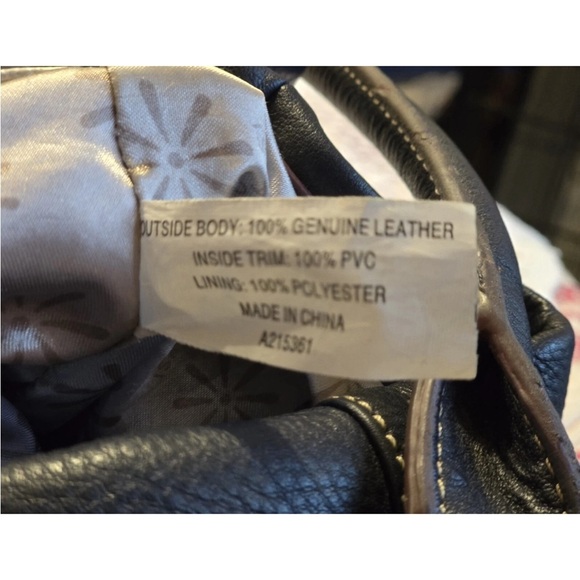 Isaac Mizrahi Navy pebbled leather Shoulder Bag - Picture 4 of 16